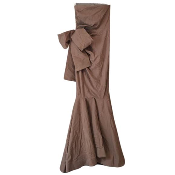 Michael Costello x REVOLVE Anyssa Gown in Mocha Brown Size Small - Picture 3 of 4